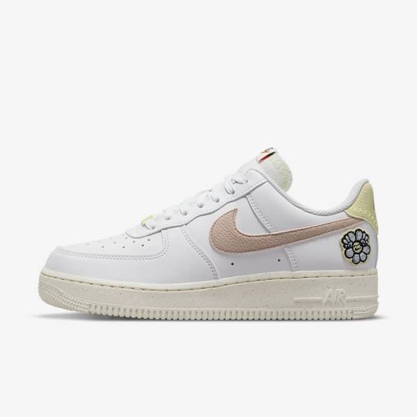 Nike Air Force 1 07 SE Sneakers Damen Weiß Blau Rosa | NK853CVR