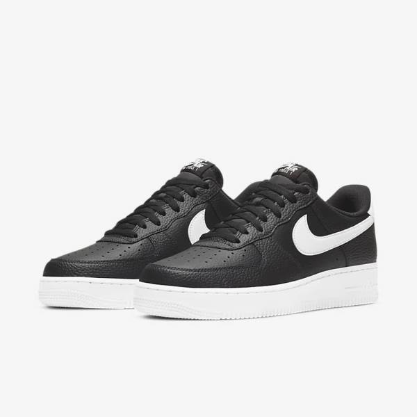 Nike Air Force 1 07 Sneakers Herren Schwarz Weiß | NK625SVZ