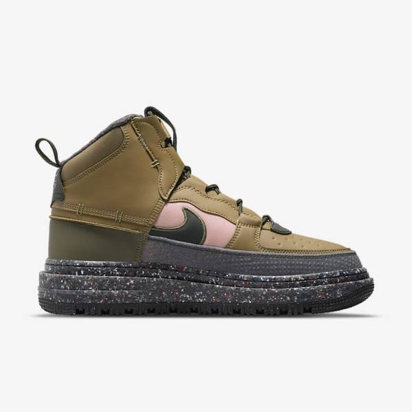 Nike Air Force 1 Boot Sneakers Herren Braun Olivgrün Rosa | NK728AZW