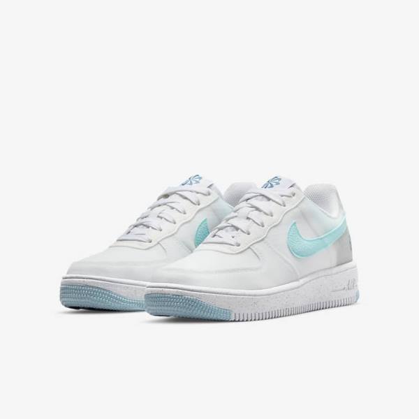 Nike Air Force 1 Crater Older Sneakers Kinder Weiß Blau | NK841GRM