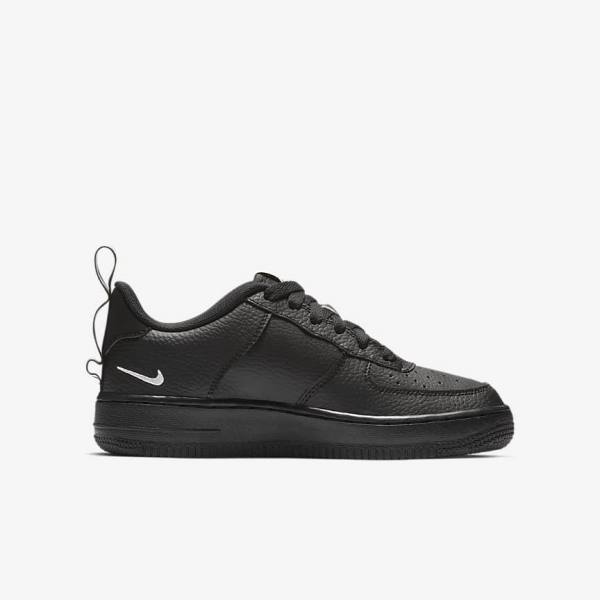 Nike Air Force 1 LV8 Utility Older Sneakers Kinder Schwarz Gelb Weiß | NK678YDQ