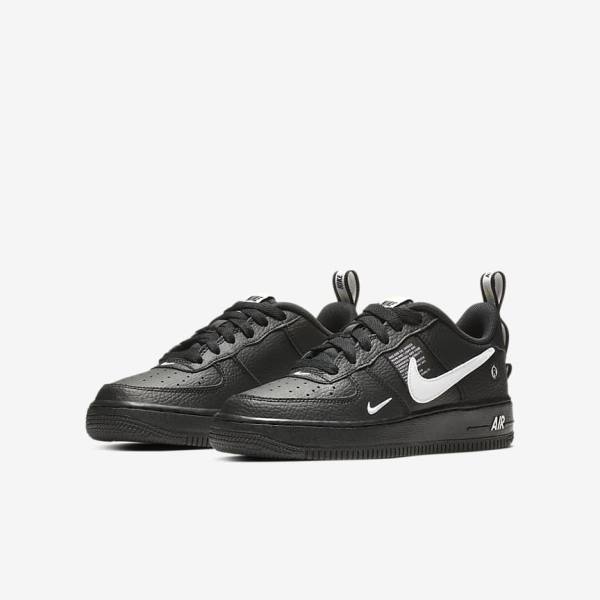 Nike Air Force 1 LV8 Utility Older Sneakers Kinder Schwarz Gelb Weiß | NK678YDQ