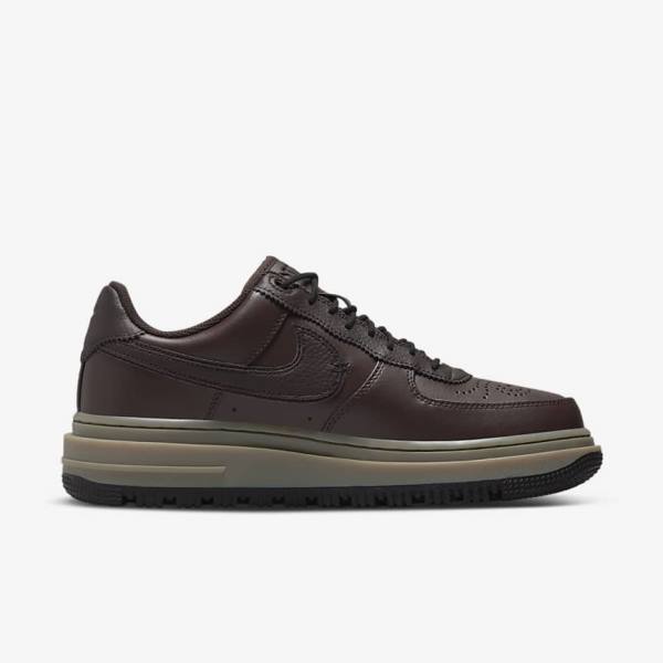 Nike Air Force 1 Luxe Sneakers Herren Braun Schwarz Dunkelbraun | NK548JQT