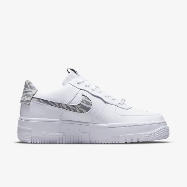 Nike Air Force 1 Pixel SE Sneakers Damen Weiß Grau Weiß | NK387HTD