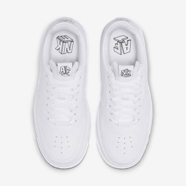 Nike Air Force 1 Pixel Sneakers Damen Weiß Schwarz Weiß | NK429ZXA