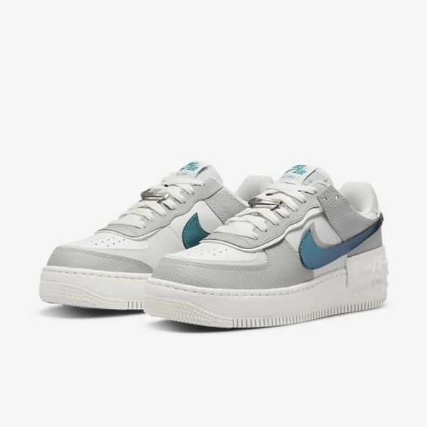 Nike Air Force 1 Shadow Sneakers Damen Weiß Grau Weiß | NK019WTU