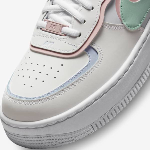 Nike Air Force 1 Shadow Sneakers Damen Weiß Mintfarben Grau | NK402PWX