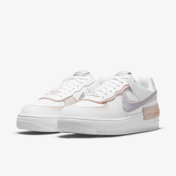 Nike Air Force 1 Shadow Sneakers Damen Weiß Rosa Rosa Grau | NK876IGU