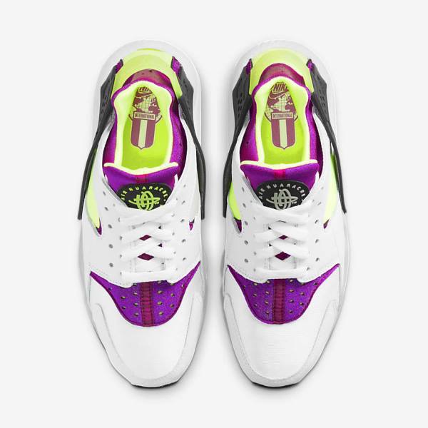 Nike Air Huarache Sneakers Damen Weiß Schwarz Gelb | NK542JQR