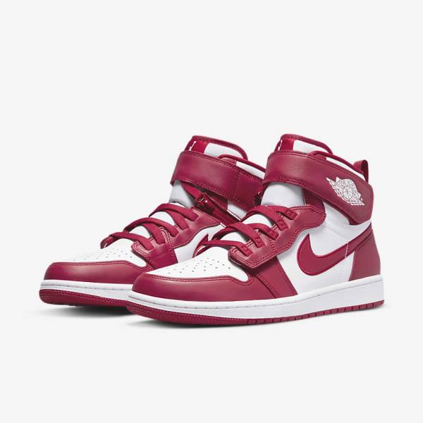 Nike Air Jordan 1 Hi FlyEase Sneakers Herren Rot Weiß | NK102OGJ