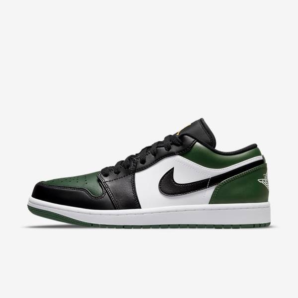 Nike Air Jordan 1 Low Jordan Schuhe Herren Grün Weiß Schwarz | NK025ZIQ