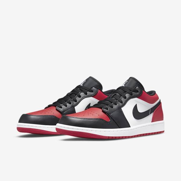 Nike Air Jordan 1 Low Sneakers Herren Rot Schwarz Weiß | NK406LCD