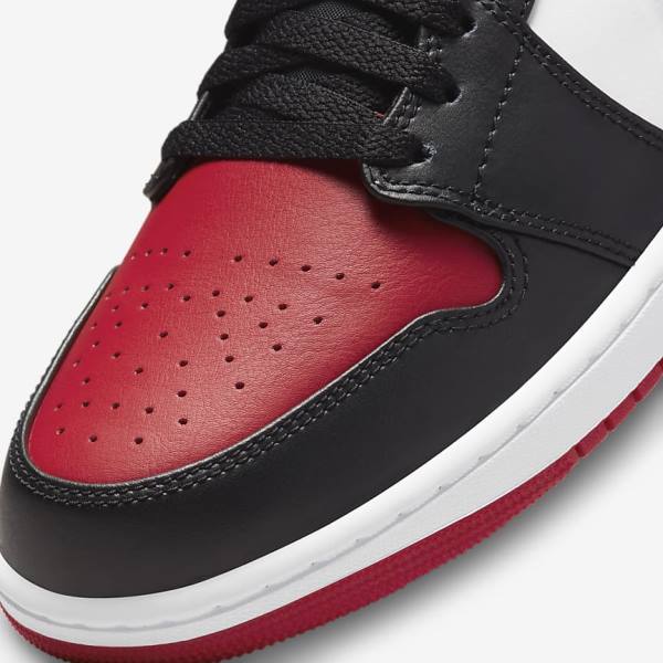 Nike Air Jordan 1 Low Sneakers Herren Rot Schwarz Weiß | NK406LCD