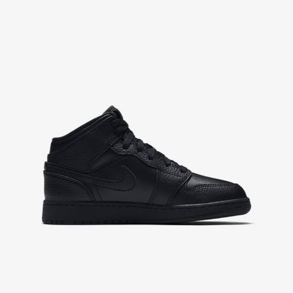 Nike Air Jordan 1 Mid Older Sneakers Kinder Schwarz | NK834KNL