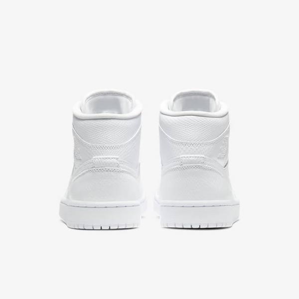 Nike Air Jordan 1 Mid Sneakers Damen Weiß | NK598ENL