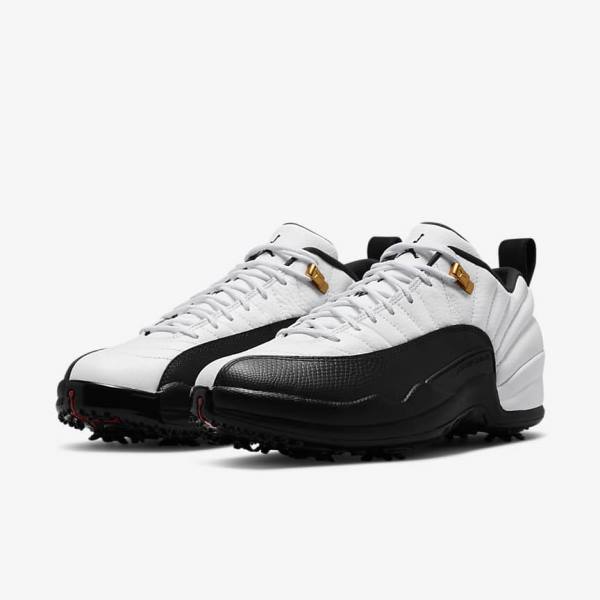 Nike Air Jordan XII Low Golfschuhe Herren Metal Gold | NK021ANO