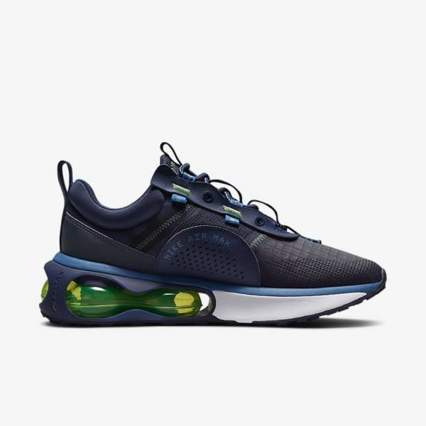 Nike Air Max 2021 Sneakers Herren Schwarz Hellgrün Blau Weiß | NK482YUP