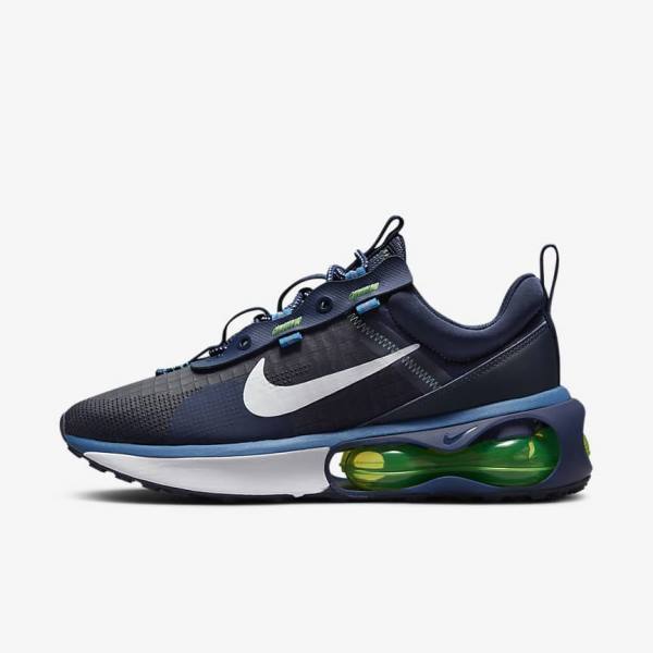 Nike Air Max 2021 Sneakers Herren Schwarz Hellgrün Blau Weiß | NK482YUP