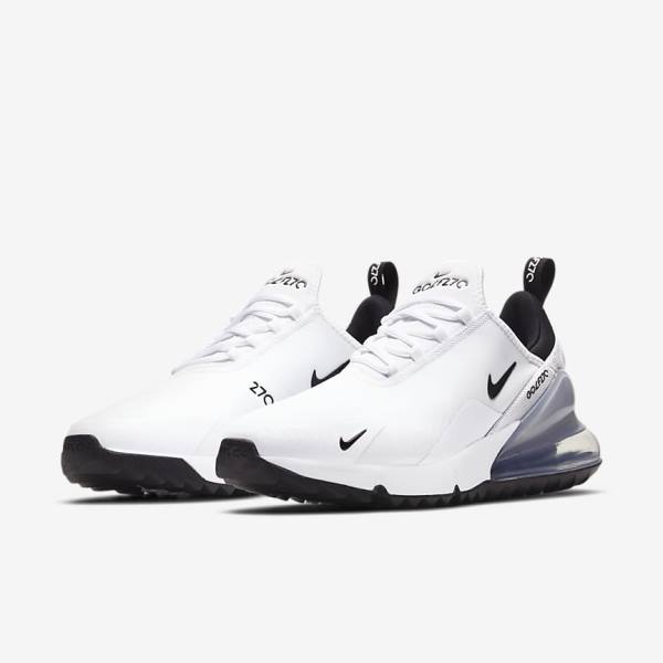 Nike Air Max 270 G Golfschuhe Damen Weiß Platin Schwarz | NK810WHN