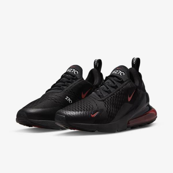 Nike Air Max 270 Sneakers Herren Schwarz Weiß Rot | NK798FGM