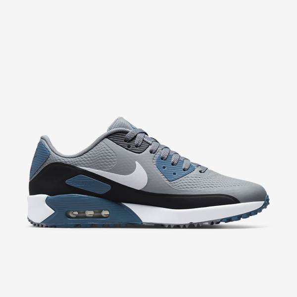 Nike Air Max 90 G Golfschuhe Damen Grau Schwarz Weiß | NK308KYW