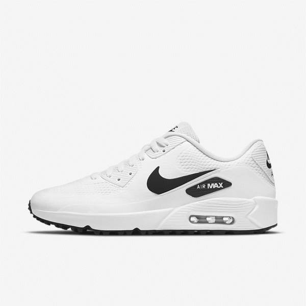 Nike Air Max 90 G Golfschuhe Herren Weiß Schwarz | NK692NQL