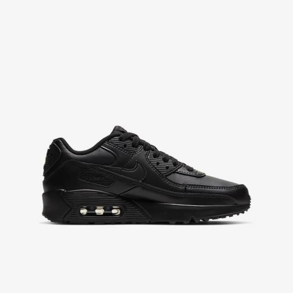 Nike Air Max 90 LTR Older Sneakers Kinder Schwarz Weiß | NK634GMT