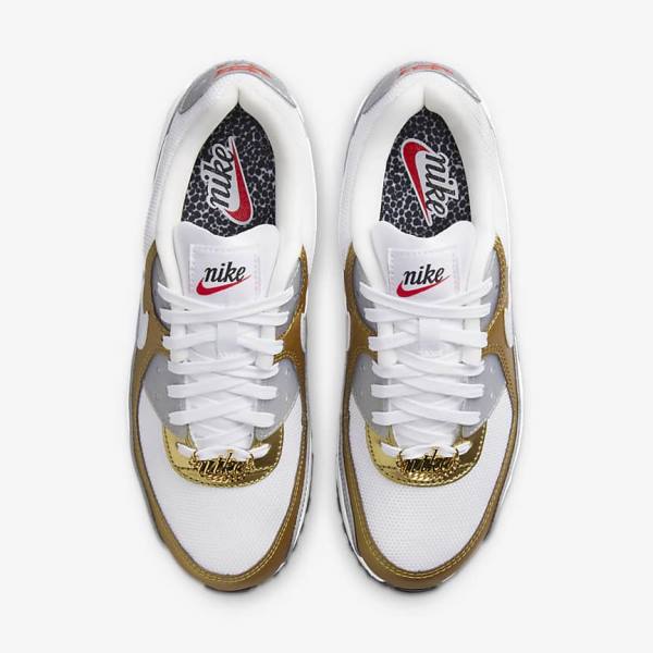 Nike Air Max 90 SE Sneakers Damen Metal Gold Metal | NK750MKS