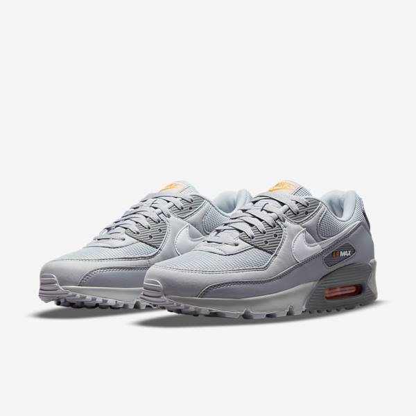 Nike Air Max 90 Sneakers Herren Grau Weiß | NK894PYH