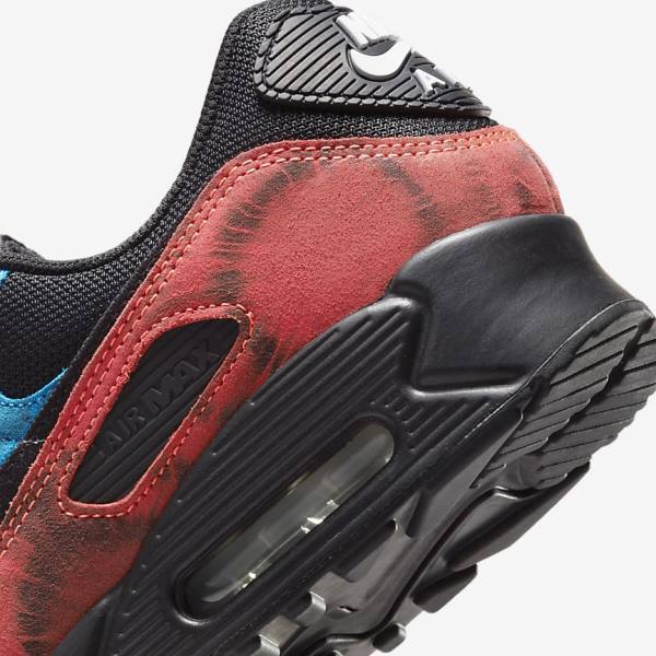 Nike Air Max 90 Sneakers Herren Schwarz Blau Rot Weiß | NK156XCR