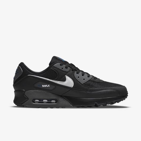 Nike Air Max 90 Sneakers Herren Schwarz Grau Weiß | NK297CHU