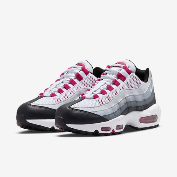 Nike Air Max 95 Sneakers Damen Dunkelgrau Grau Weiß | NK942TDU