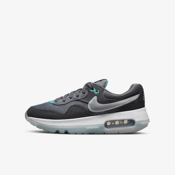 Nike Air Max Motif Older Sneakers Kinder Grau Türkis Dunkelgrau Schwarz | NK357FGE