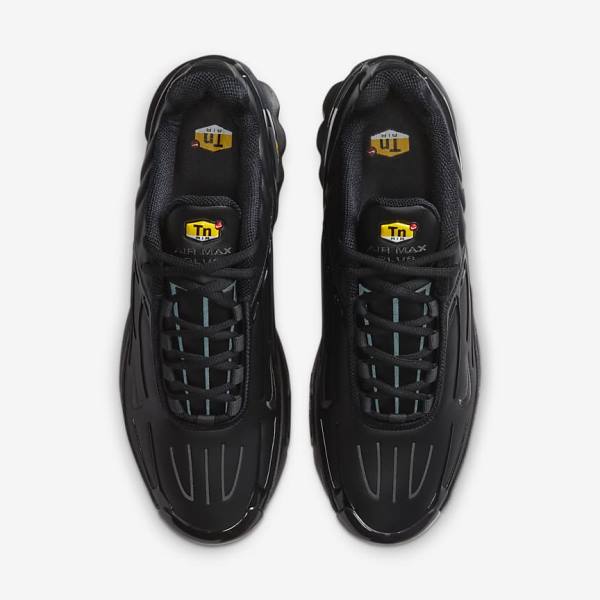 Nike Air Max Plus 3 Leder Sneakers Herren Schwarz Dunkelgrau | NK396XQL