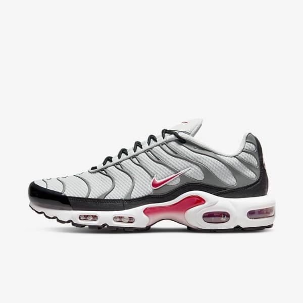 Nike Air Max Plus Sneakers Herren Grau Schwarz Rot | NK642RUV