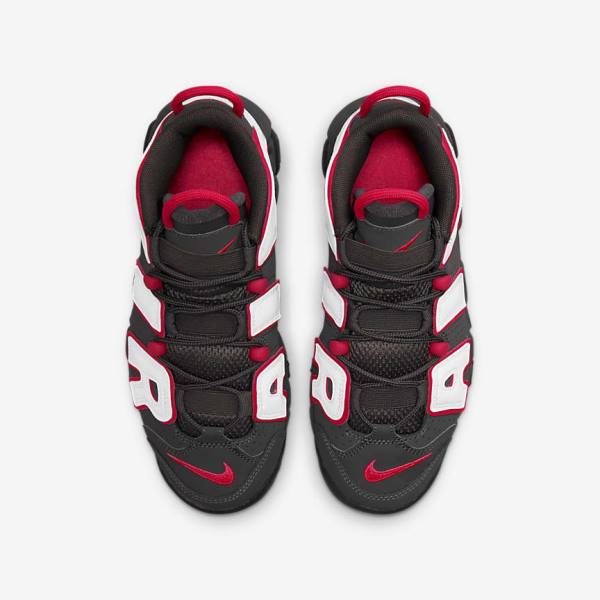 Nike Air More Uptempo Older Sneakers Kinder Grau Schwarz Rot Weiß | NK804VDF