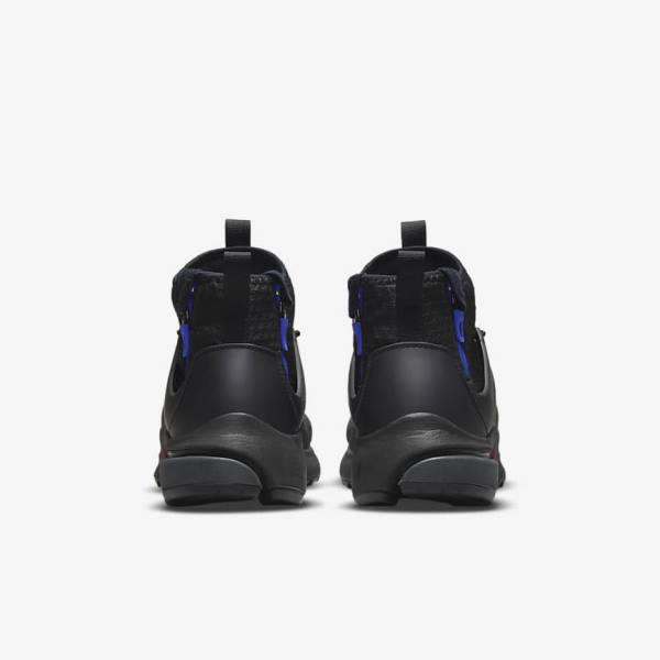 Nike Air Presto Mid Utility Sneakers Herren Schwarz Dunkelgrau Blau Rot | NK457ETN