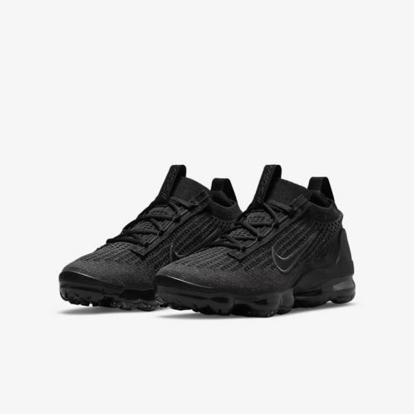 Nike Air VaporMax 2021 FK Older Sneakers Kinder Schwarz Dunkelgrau | NK830UDQ