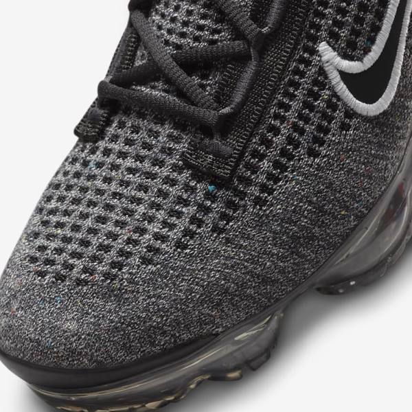 Nike Air VaporMax 2021 FK Older Sneakers Kinder Schwarz Weiß Dunkelgrau Schwarz | NK865SWG