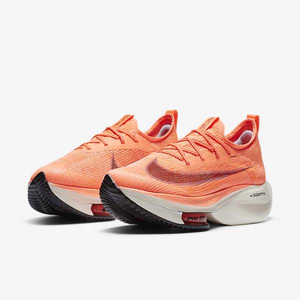 Nike Air Zoom Alphafly NEXT% Flyknit Straßen Rennfahrer Laufschuhe Damen Metal | NK413XCV