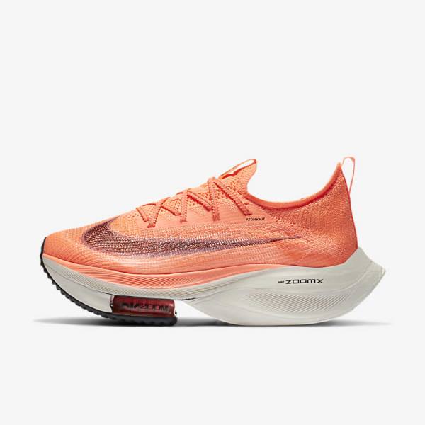 Nike Air Zoom Alphafly NEXT% Flyknit Straßen Rennfahrer Laufschuhe Damen Metal | NK413XCV