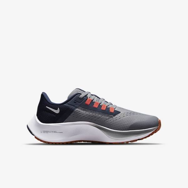 Nike Air Zoom Pegasus 38 Older Straßen Laufschuhe Kinder Navy Orange | NK792BUD