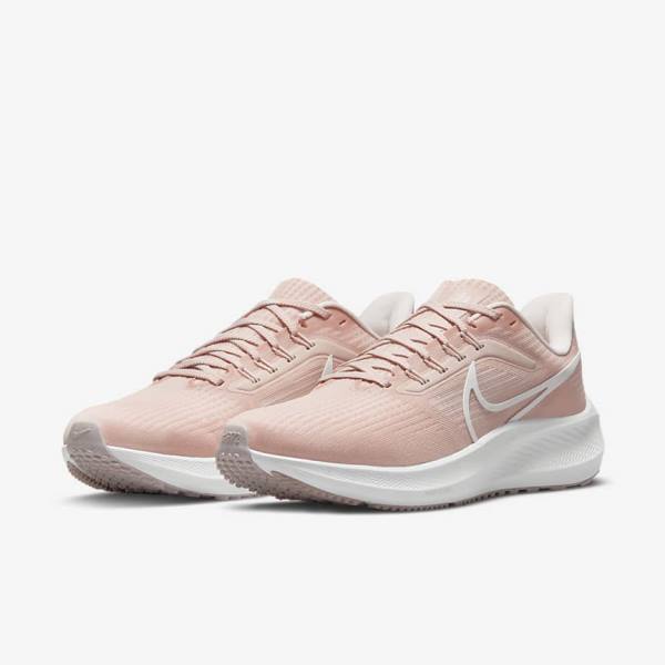 Nike Air Zoom Pegasus 39 Straßen Laufschuhe Damen Rosa Hellrosa Weiß | NK963FKR