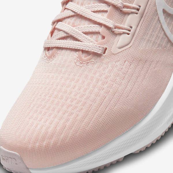 Nike Air Zoom Pegasus 39 Straßen Laufschuhe Damen Rosa Hellrosa Weiß | NK963FKR