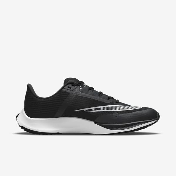 Nike Air Zoom Rival Fly 3 Straßen Rennfahrer Laufschuhe Herren Schwarz Dunkelgrau Weiß | NK591INK