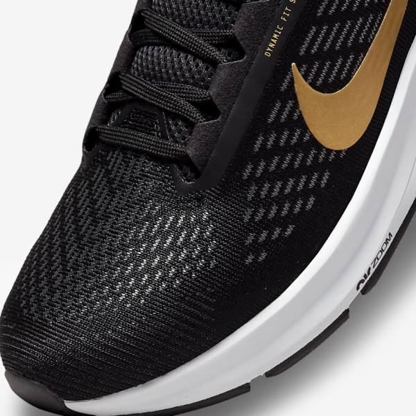 Nike Air Zoom Structure 24 Straßen Laufschuhe Damen Metal Gold | NK084BPX