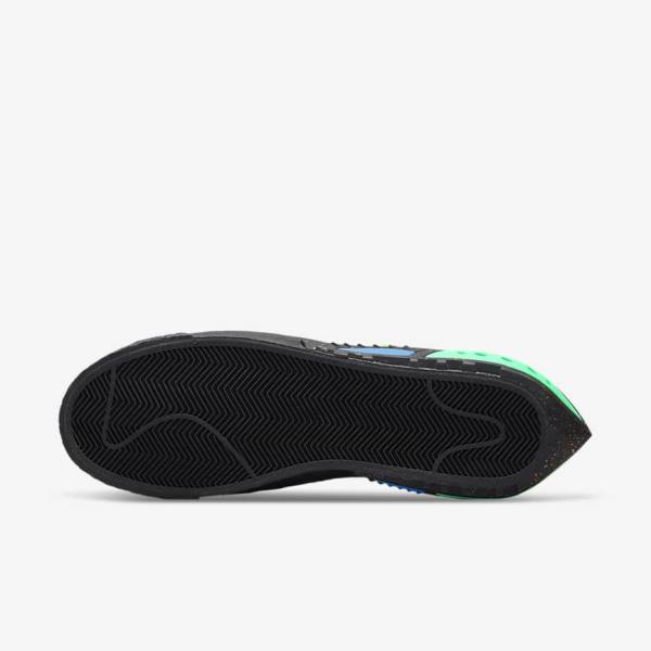 Nike Blazer Low 77 x Off-White™ Sneakers Herren Schwarz Grün Schwarz | NK398SXV