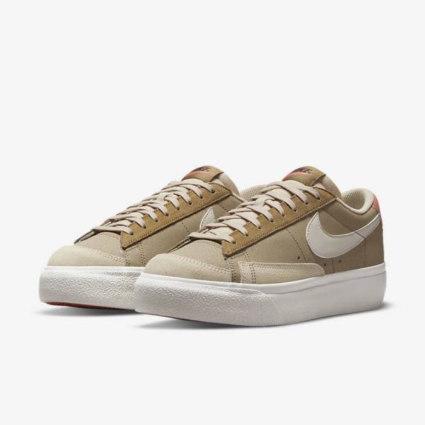 Nike Blazer Low Plattform SP Sneakers Damen Khaki | NK784QJS