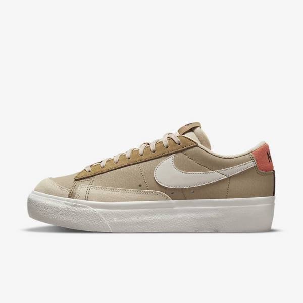 Nike Blazer Low Plattform SP Sneakers Damen Khaki | NK784QJS