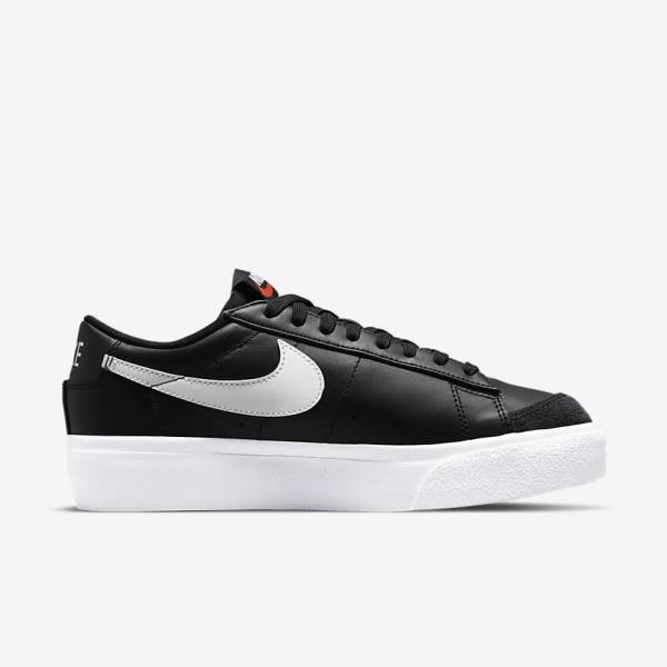 Nike Blazer Low Plattform Sneakers Damen Schwarz | NK962JVW